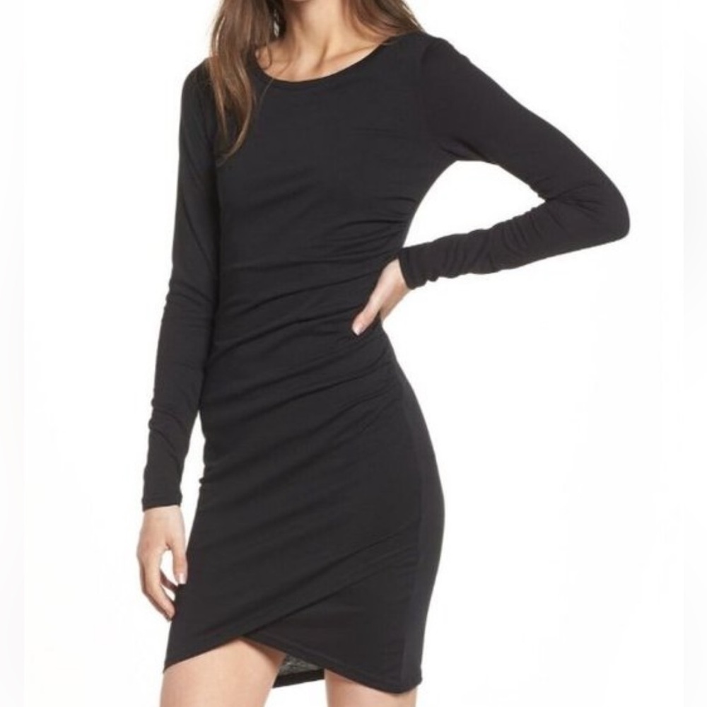 NWOT Leith Side Ruched Stretch Long Sleeve Dress size XS